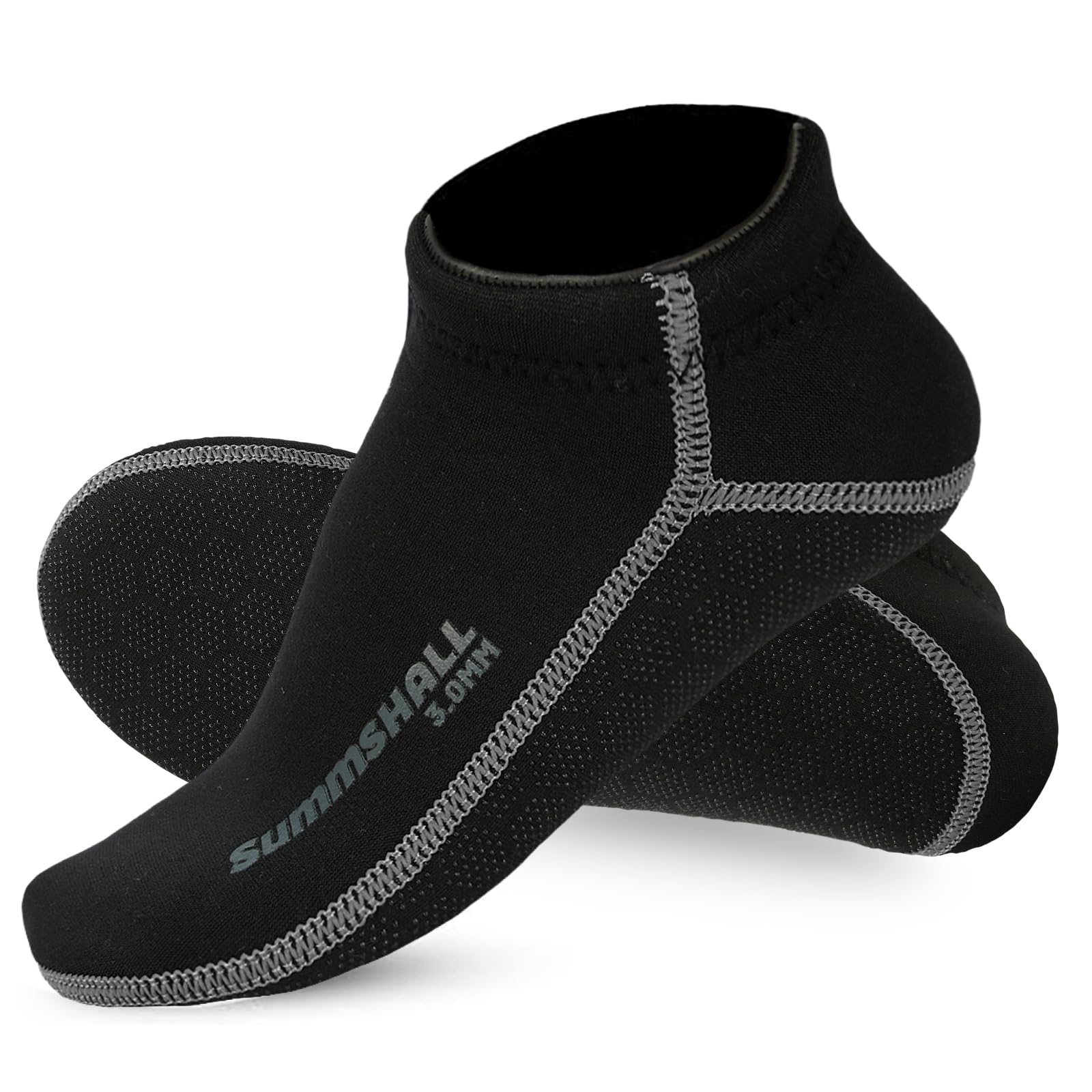 Summshall Neoprene Socks, 3MM Anti-Slip Wetsuit Socks for Men Women Shorty Warm Fin Socks Thermal Swimming Socks for Cold Water Snorkeling Kayaking Beach Hiking
