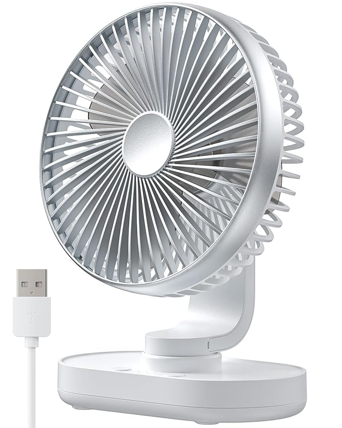 Buy Gaiatop USB Small Table Fan, 4 Speed Portable Mini Powerful Swing