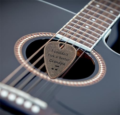 Vista 63 de JUPPE Púas de guitarra grabadas de bronce personalizadas, regalos musicales para guitarrista I'd Pick You Every Time, regalos de cumpleaños
