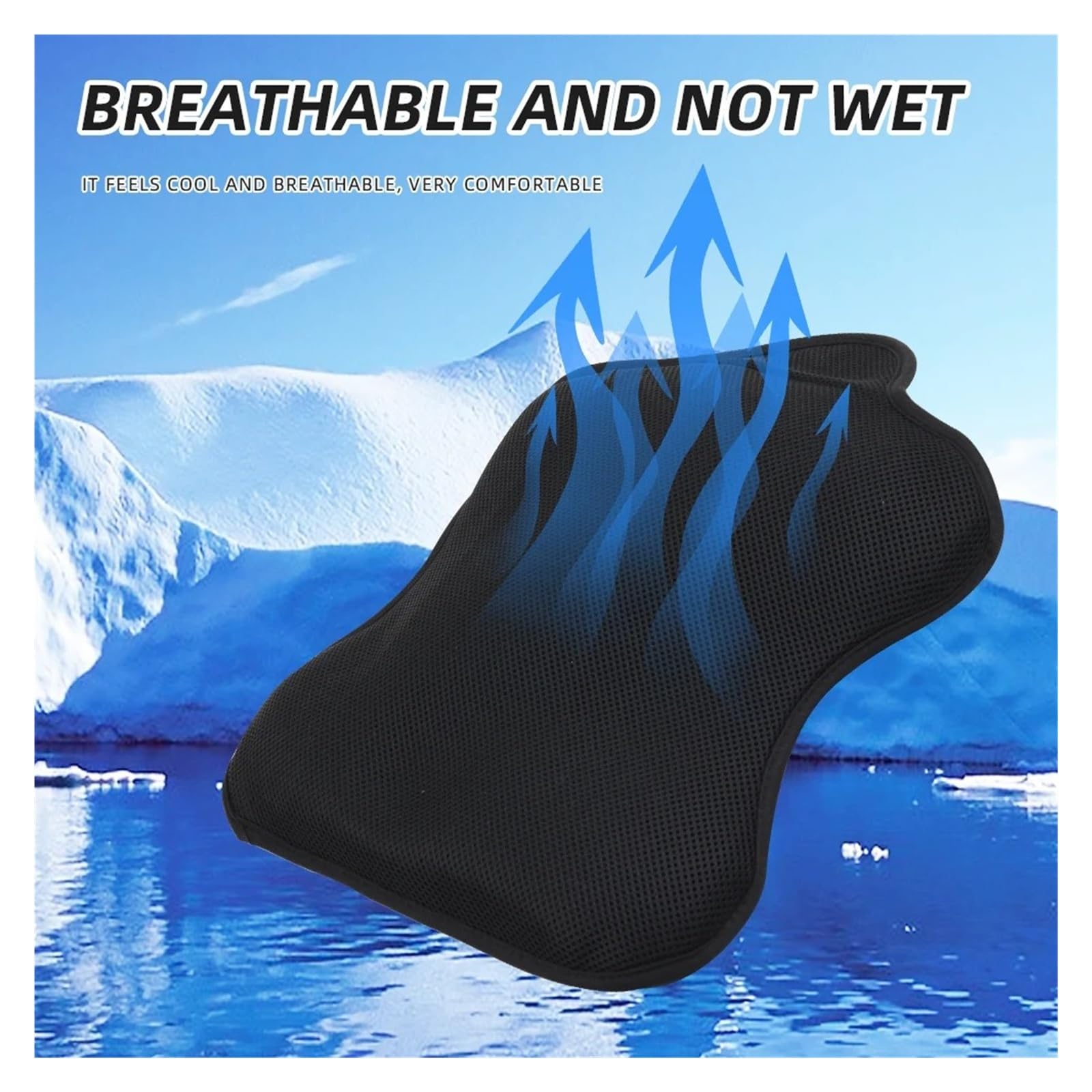 Gel-Sitzkissen Für 650 1000 X300, Luftpolster Zur Druckentlastung | Langstrecken-Komfort: Ergonomisches Gel-Sitzkissen mit Luftpolster für 650, 1000 SE & X300. Atmungsaktiv & rutschfest.