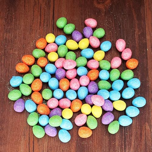 Asekonc 12Pcs Easter Artificial Carrots And 92Pcs Easter Eggs, Artificial Vegetables Home Kitchen Festival Decoration , Easter, Photo Prop #TOP2