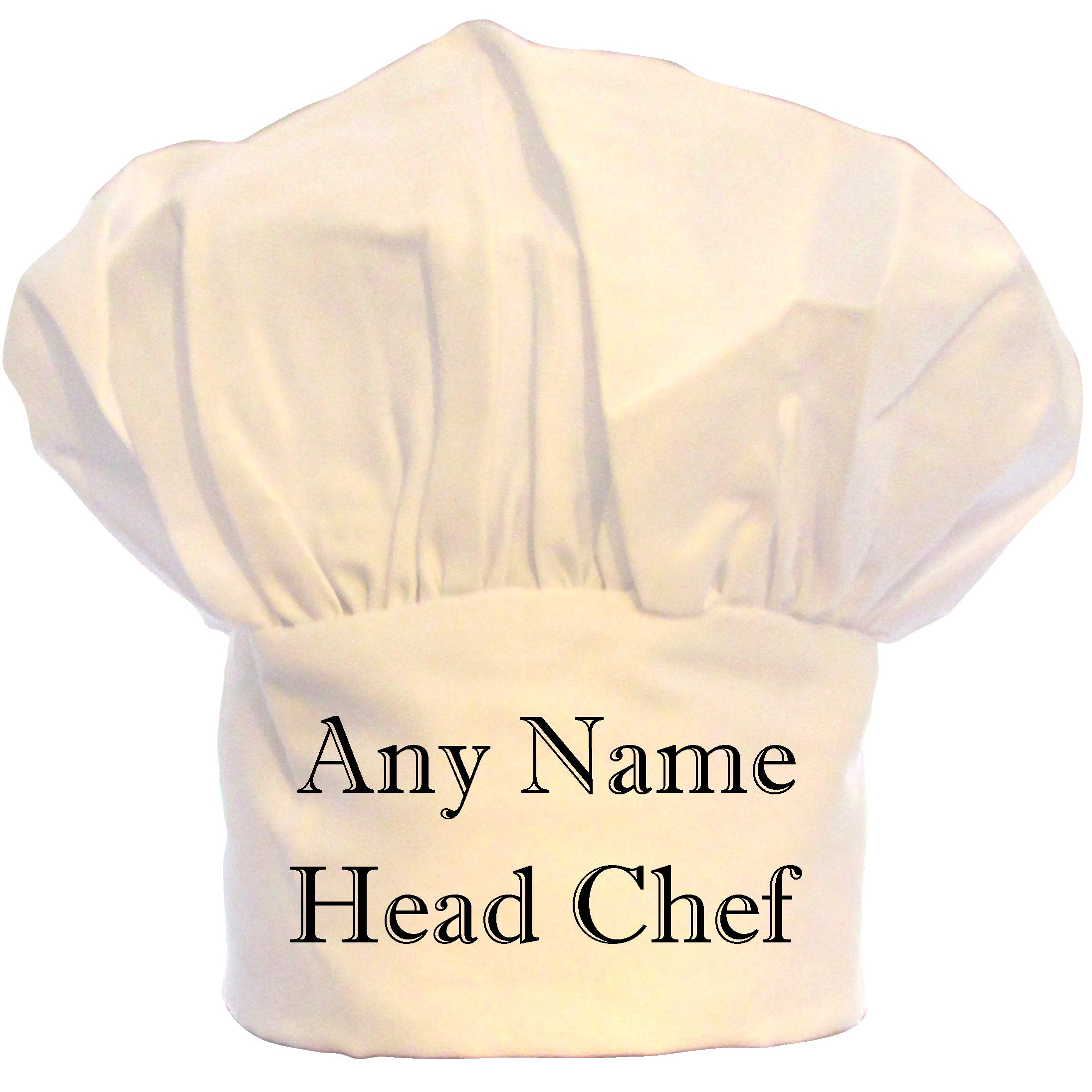 PRESENT2FUTURE PERSONALISED HEAD CHEF TEXT CHEFS HAT 100% POLYESTER