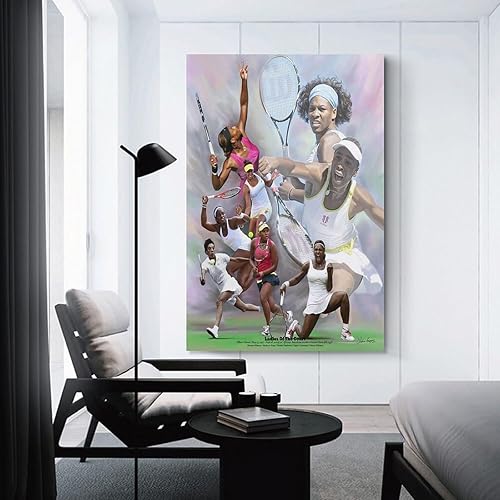 Miniatura 3 de Póster deportivo de Coco Gauff famoso jugador de tenis (9) póster de pintura de pared, póster impreso en lienzo, obras de arte, decoración de