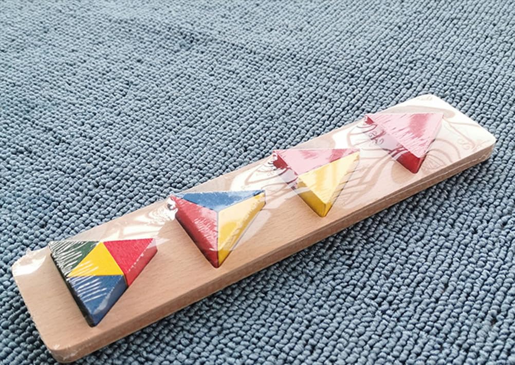 Zestaw puzzli sensorycznych Montessori 12 w 1, geometryczne kształty drewniane deski do układania w stosy