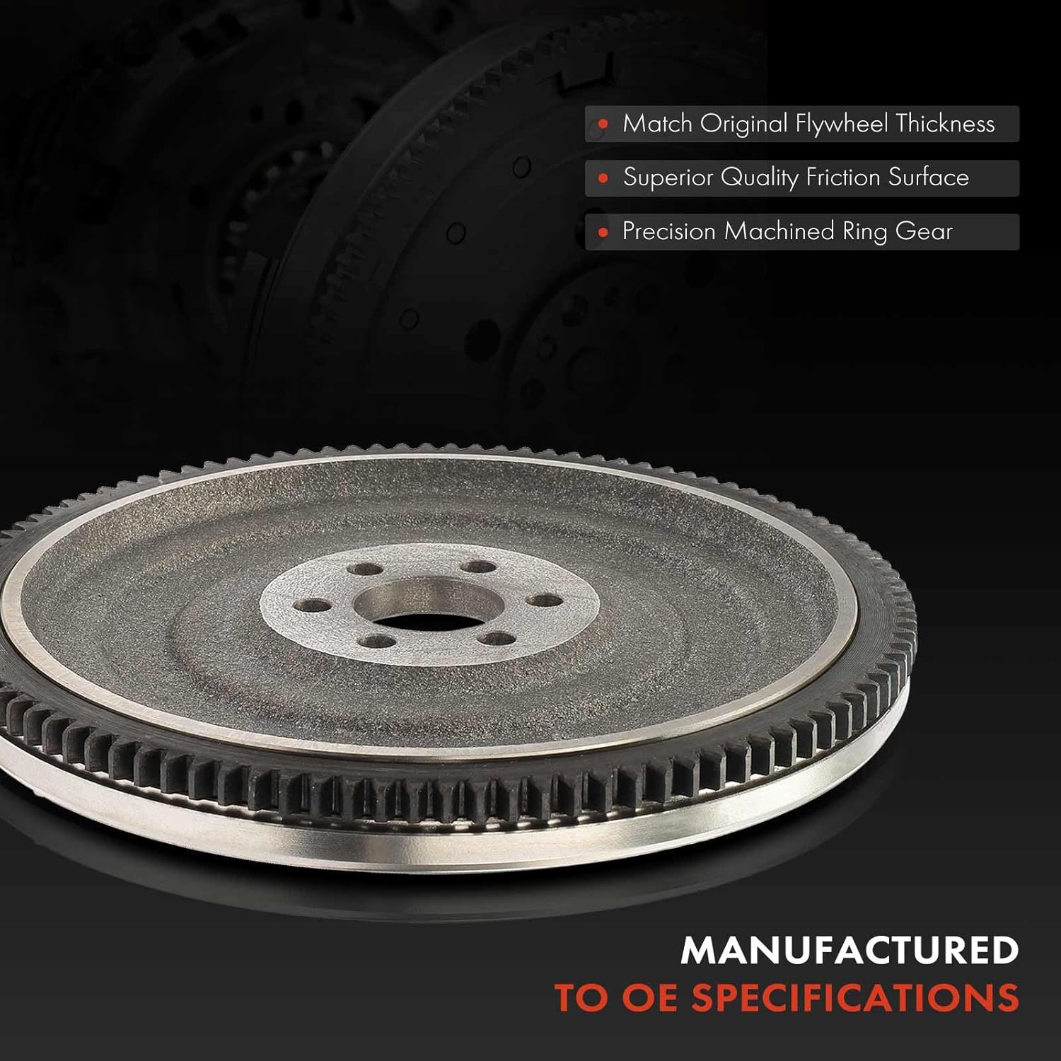 A-Premium Clutch Flywheel Compatible with Nissan Sentra 2000-2001 2003-2006, 1.8L, 6 Bolt Holes, 105 Teeth, Manual Transmission, Replace# 12310F460A