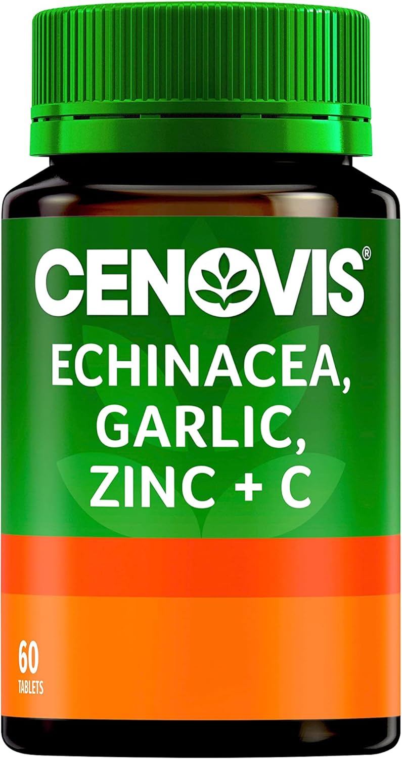 Cenovis Echinacea, Garlic, Zinc + C for Immune Support Reduces the