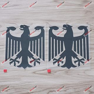 2X Black 4'' German Coat of Arms Eagle Decal Sticker Car Vinyl Germany Deutschland die Cut no Background