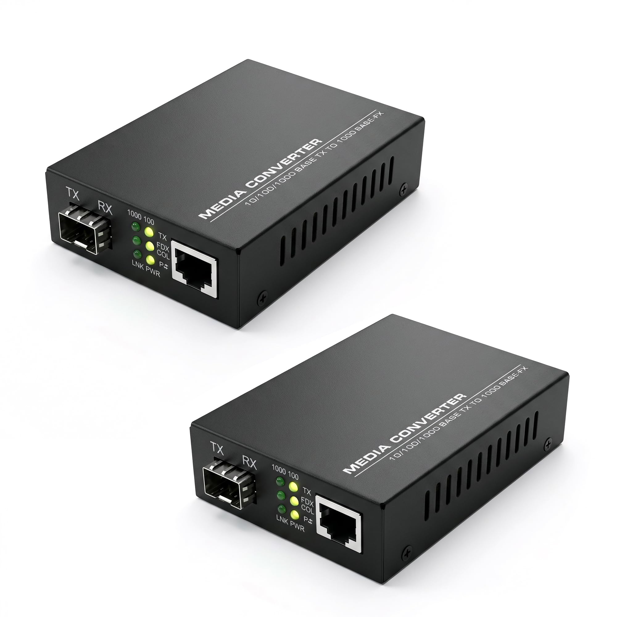 2 sztuki Gigabit Ethernet światłowodowy konwerter światłowodowy 10/100/1000 Mbps wraz z SFP i RJ45