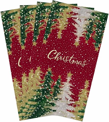 Miniatura 10 de Paquete de 2 toallas de cocina y paños de cocina, diseño de gnomos marrones para café, 18 x 28 pulgadas, toallas de mano absorbentes de secado