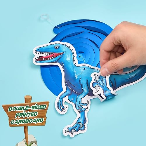 Miniatura 32 de Remolino colgante para fiesta de dinosaurios para niñas, 20 piezas, decoraciones de fiesta de cumpleaños de dinosaurios para niños, baby shower