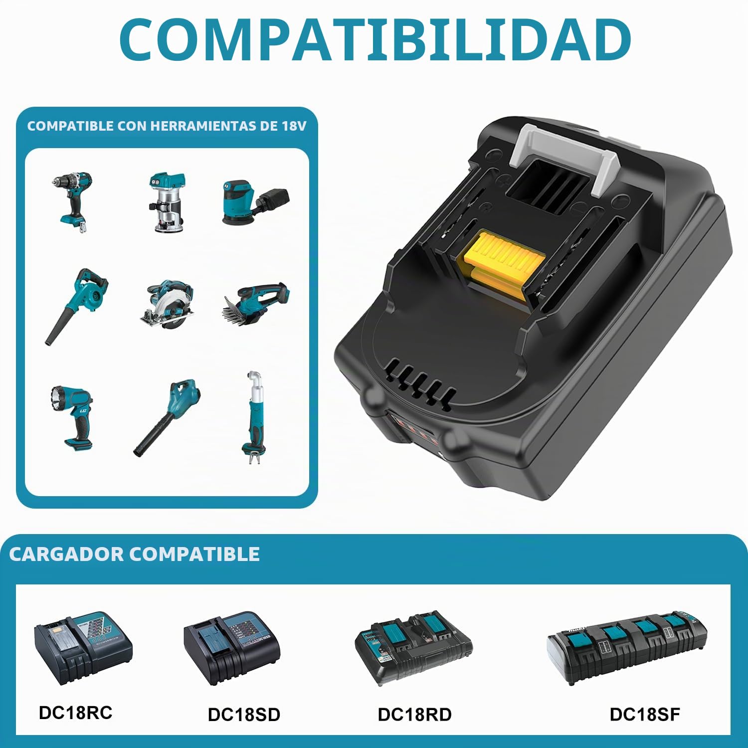 Energup 2 Piezas 18V 3500mAh Batería para Makita Batería 18V BL1830 BL1820 BL1815 BL1830B BL1840 BL1850