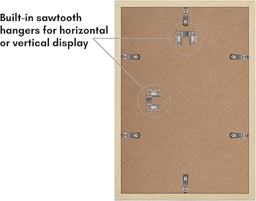 Vista 98 de Americanflat Portarretratos de 8 x 12 pulgadas con plexiglás pulido, juego de 2 portarretratos de 6 x 8 pulgadas con paspartú o para fotos de 8 x 12