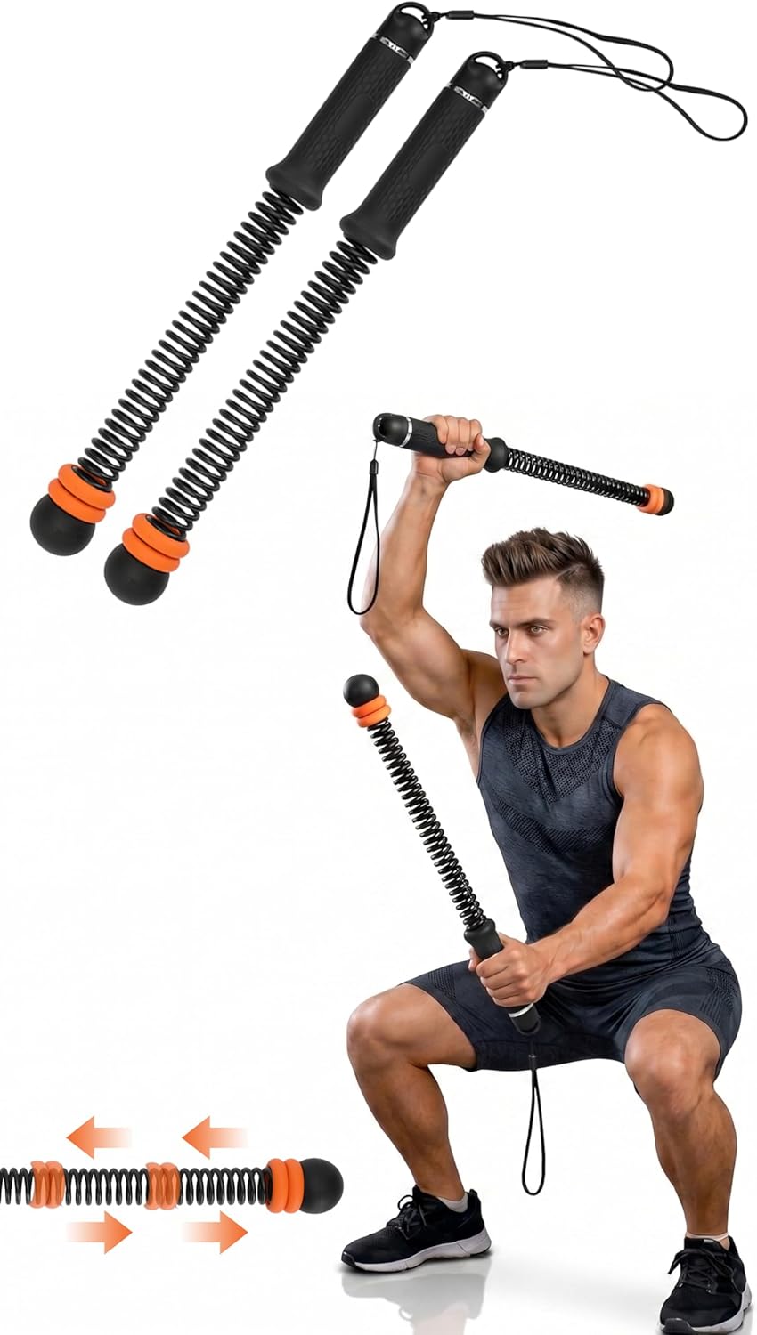 Cordless Weighted Battle Rope with Adjustable Resistance, Portable Home Fitness Training Tool for Low-Impact Exercise, HIIT & Strength Building, Suitable for Men and Women (Orange-Black)