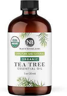 NaturoBliss Organic Tea Tree Essential Oil, 100% Pure Therapeutic Grade, Premium Quality Tea Tree Oil, 1 fl. Oz / 30 ml - ...