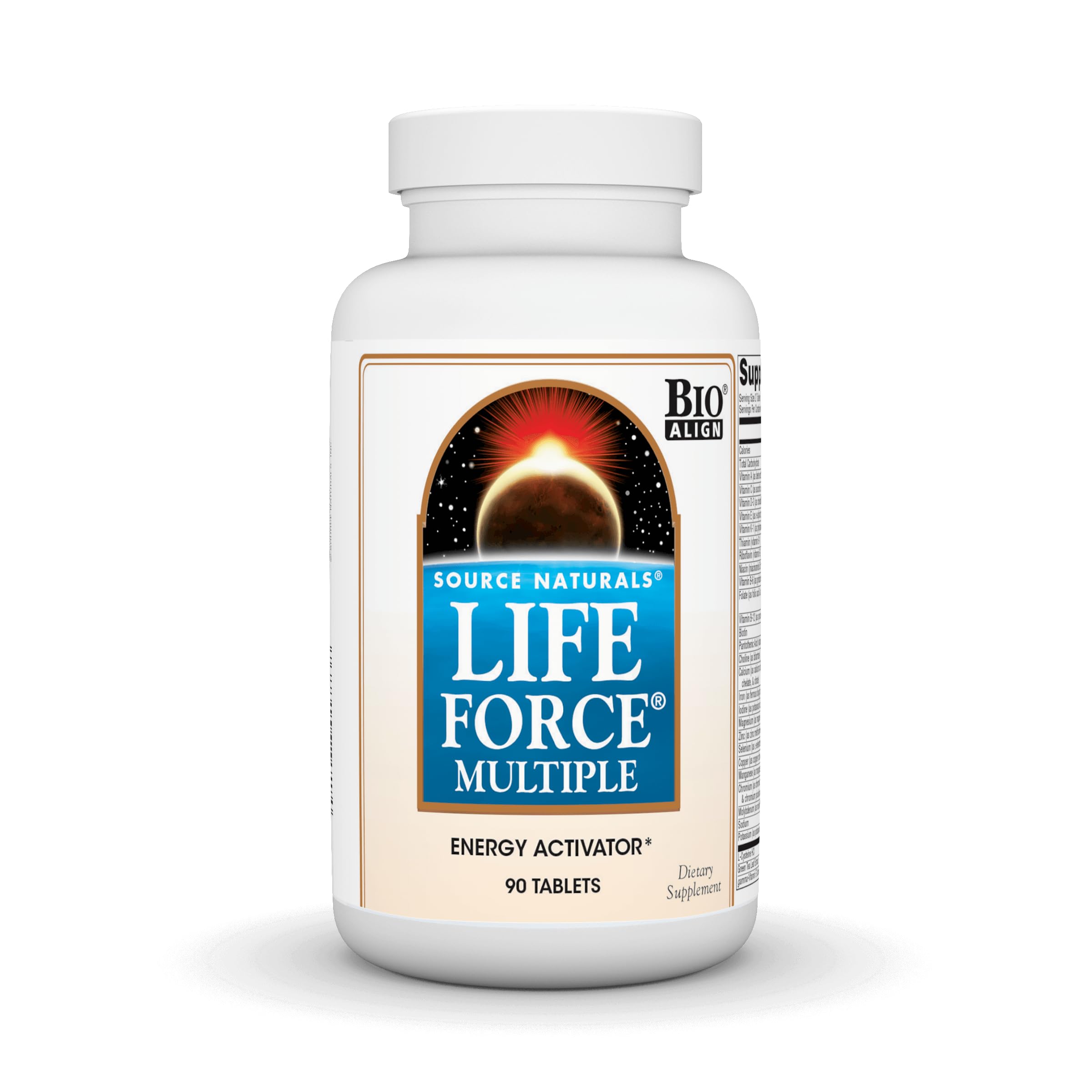 Source Naturals Life Force Multiple Daily Multivitamin High Potency Essential Vitamins, Minerals, Antioxidants & Nutrients - Energy & Immune Boost - 90 Tablets