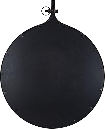 Miniatura 5 de Kate and Laurel Yitro - Espejo de pared redondo, 30 x 37, bronce, decorativo, versátil, decoración de pared rústica