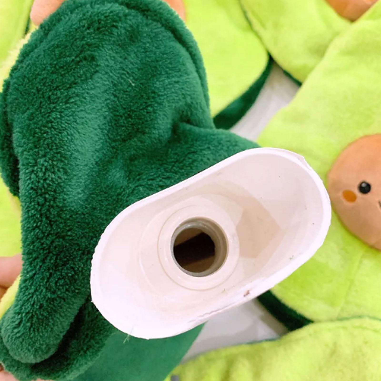 Bouillottes en Caoutchouc d'avocat Mignonnes, thérapie Anti-Stress et Anti-Douleur, Sac d'eau Chaude avec Housse tricotée Douce et Confortable pour l'hiver