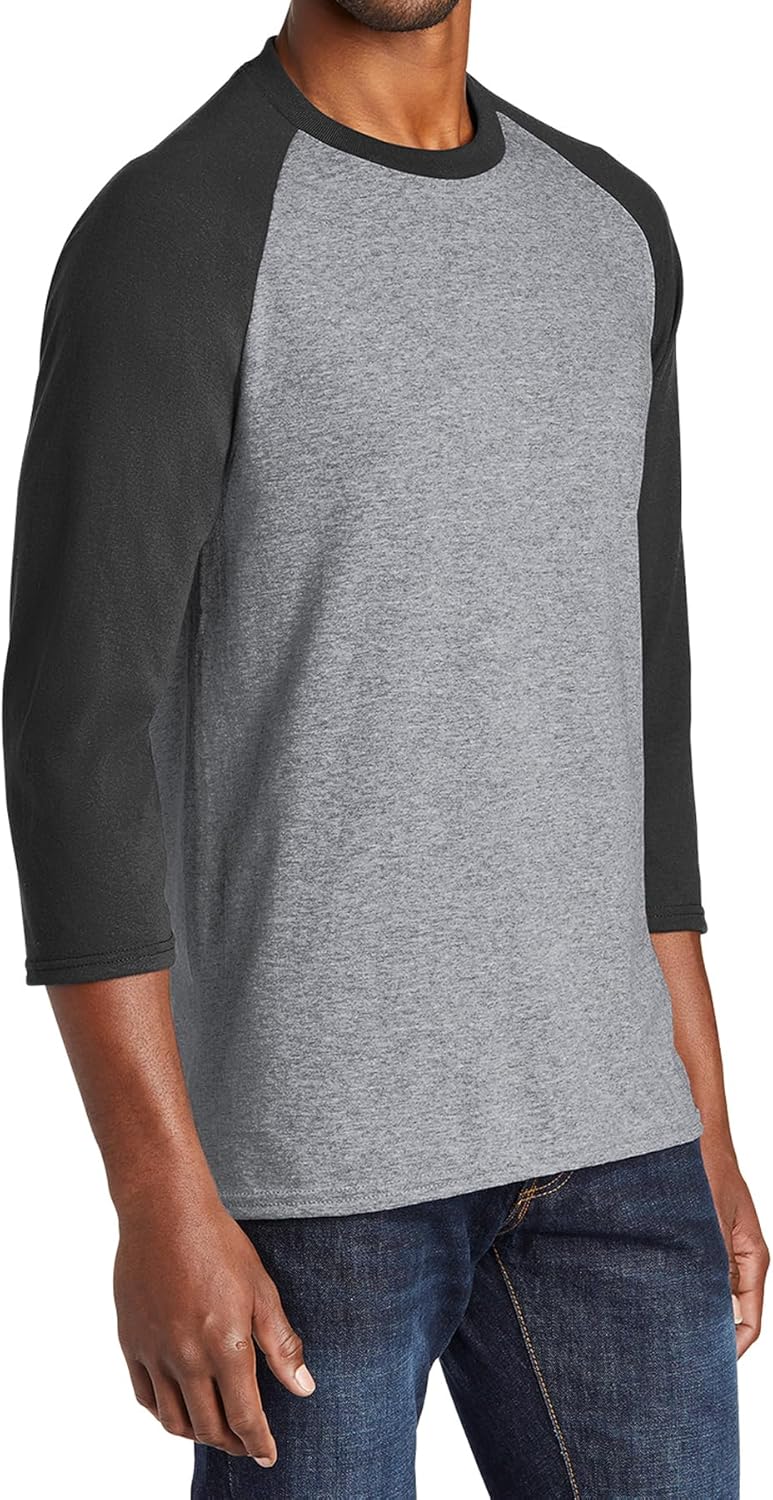 Core Blend Heavy Cotton 3/4-Sleeve Raglan Tee - Casual Men's Jersey Baseball Shirt - Image 4