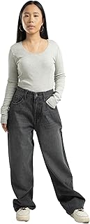 بنطلون جينز فضفاض للنساء من ايه اس تي كيه (قطعة واحدة)