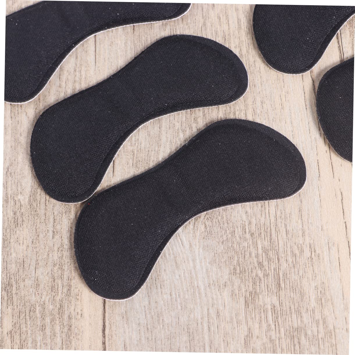 MUCKLILY Back Heel Cushions for High Heels Self Adhesive Sponge Inserts Prevention Pads Black Apricot Fits Flats Pumps and Boots