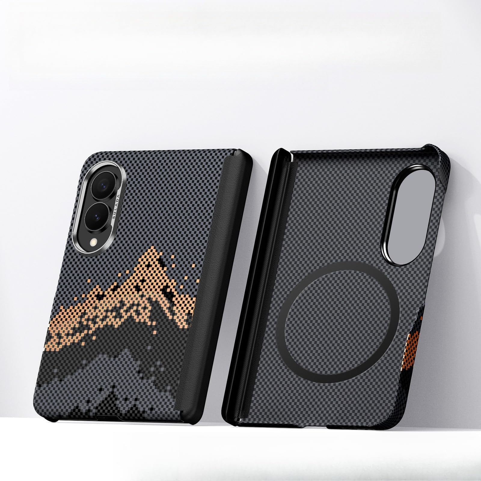 for Samsung Galaxy Z Fold 8 Magnetic Case, Dual Central Axis Hinge Full Protection, Built…