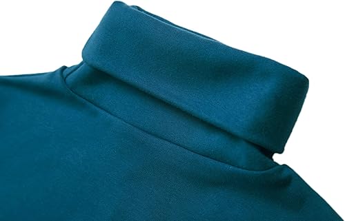 Miniatura 4 de Urban CoCo Camisetas de manga larga con cuello alto para mujer, ajustadas, básicas, elásticas