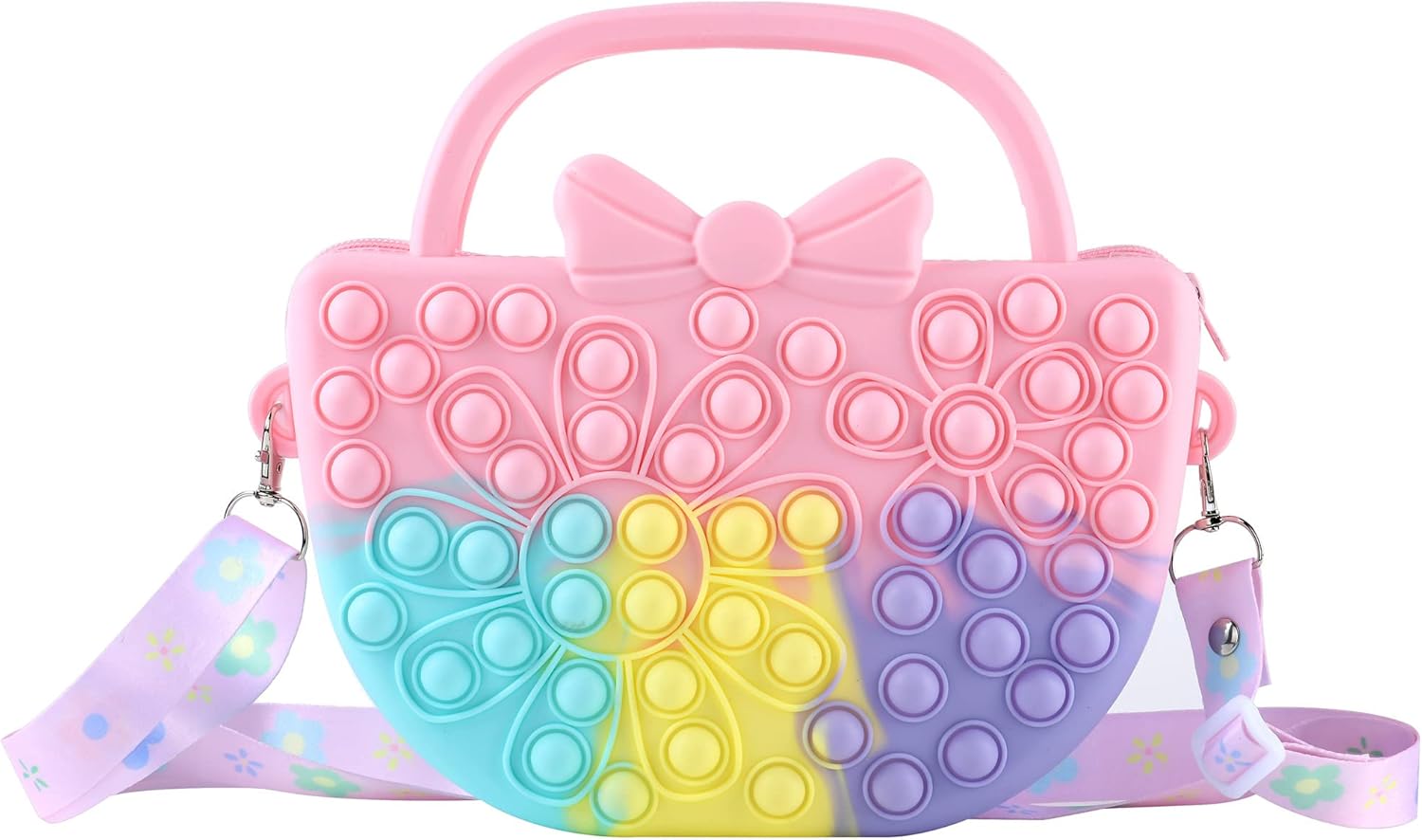 Mirenlife Pop Purse Fidget Toy for Girls, Pop Shoulder Bag, Silicone Fidget Purse Fidget Sensory Toys, Popper Stress Relief Crossbody Handbag, School Supplies for Kids Women : Toys & Games