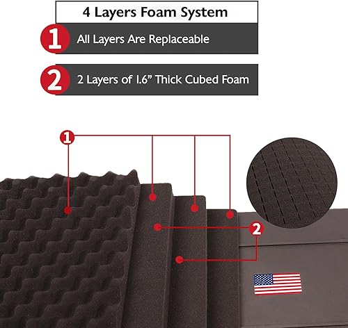 Miniatura 3 de Estuche para rifle, Mil-Spec, 3 capas de espuma de cubo de recogida y extracción de 43  54.3 pulgadas, 4  6 pestillos, IP67