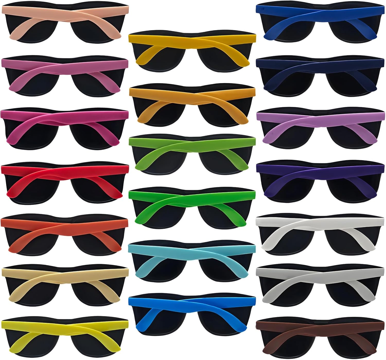 20/40/100 Pack Neon Party Sunglasses Bulk for Adult Cheap Color Glasses UV400 Protection