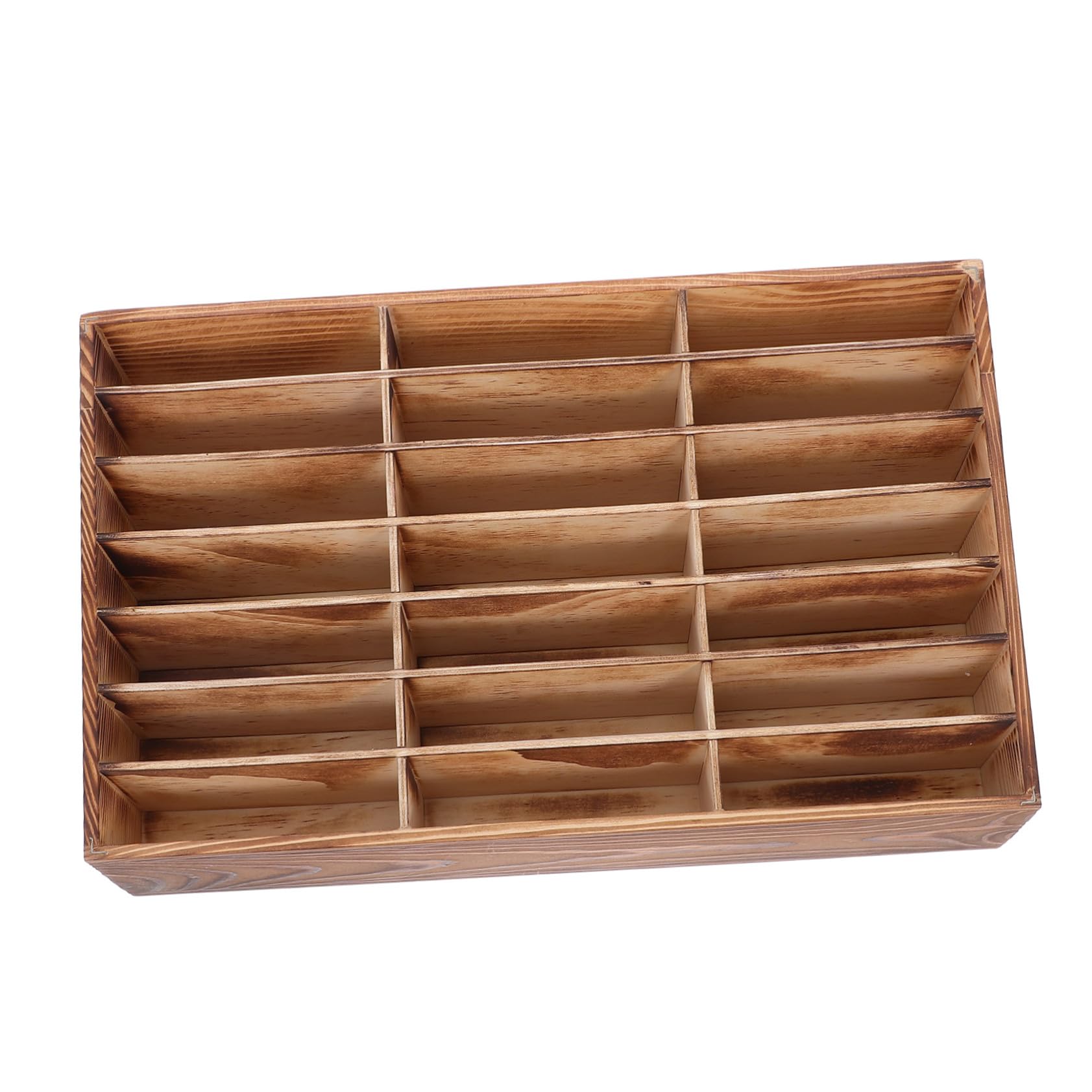 PartyKindom Organizzatore da Scrivania in Legno Naturale 21 Scomparti, Porta Cellulare Multifunzione per Aula e Ufficio Design Raffinato e Funzionale