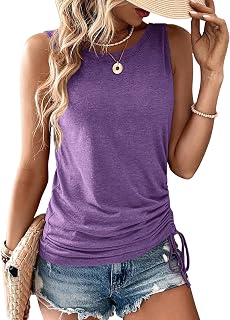 Gihgoew Womens Tank Summer Tank for 2026 Crew Neck Sleeveless Womens Summer Tank