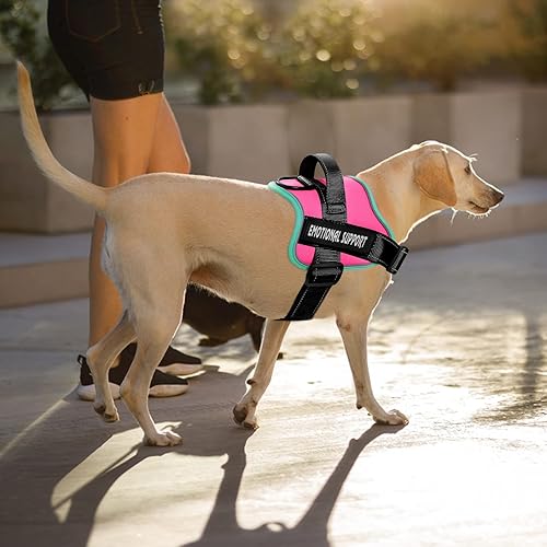 Miniatura 103 de voopet Arnés para perro de servicio, arnés de chaleco de apoyo emocional para mascotas, arnés reflectante transpirable y ajustable para perros