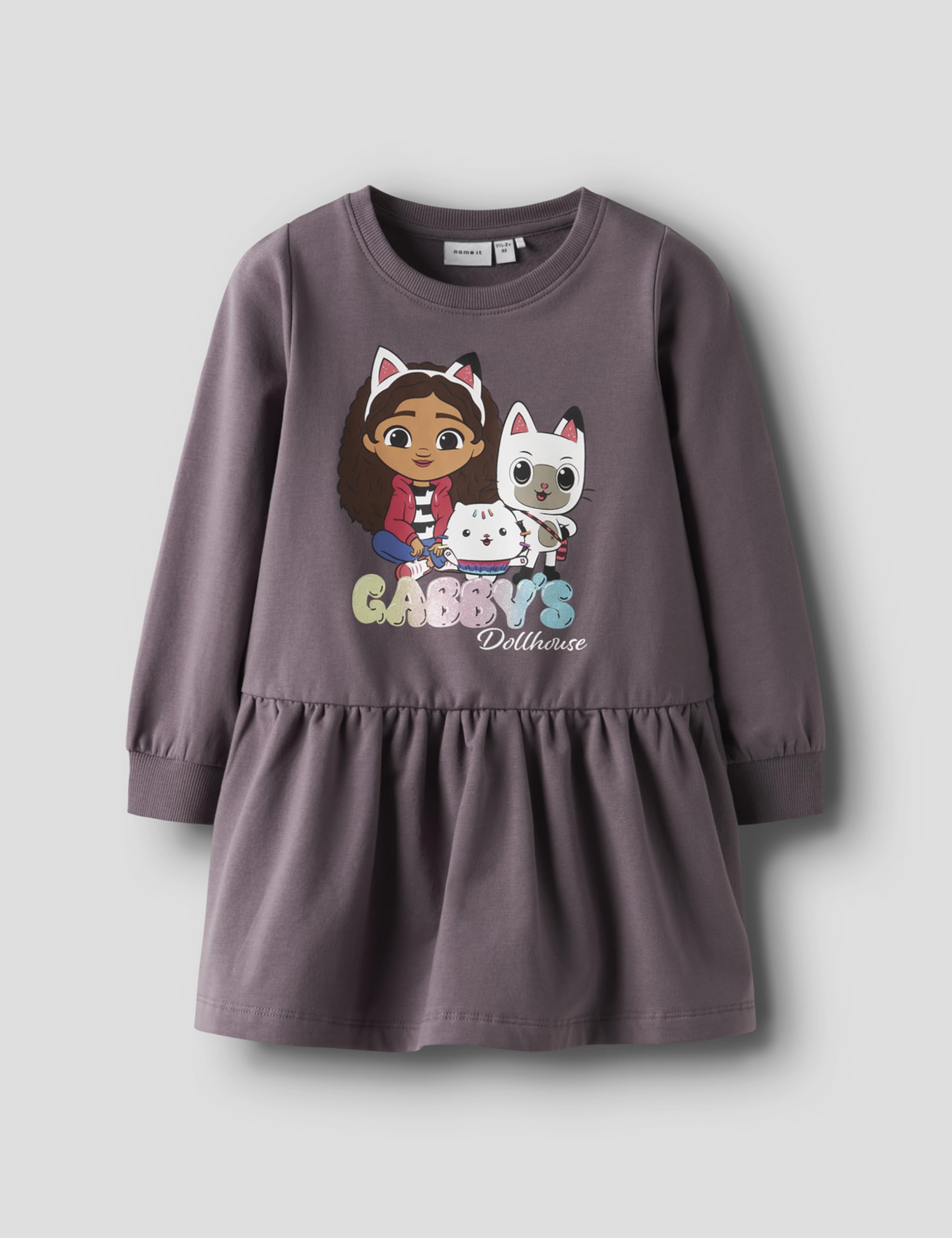 Nmfnuri Gabby SWE Dress Bru Sky, Moonscape, 116
