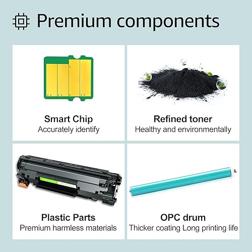 Miniatura 4 de greencycle Cartucho de tóner de repuesto compatible para impresora Canon 126 CRG-126 CRG126 3483B001 ImageClass LBP6200d LBP6230dw (negro, 1 unidad)