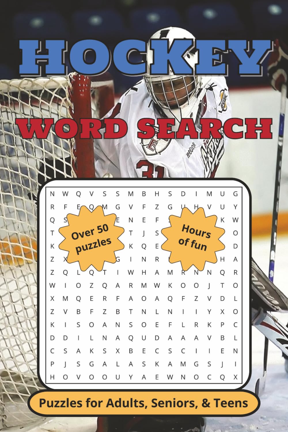 Hockey Word Search Puzzle Book: Word searches with easy to read print about hockey, ice hockey, and more │ 6x9 inches, 110 pages │ 50+ puzzles … gift ... and free times (JC Northern Publishing)
