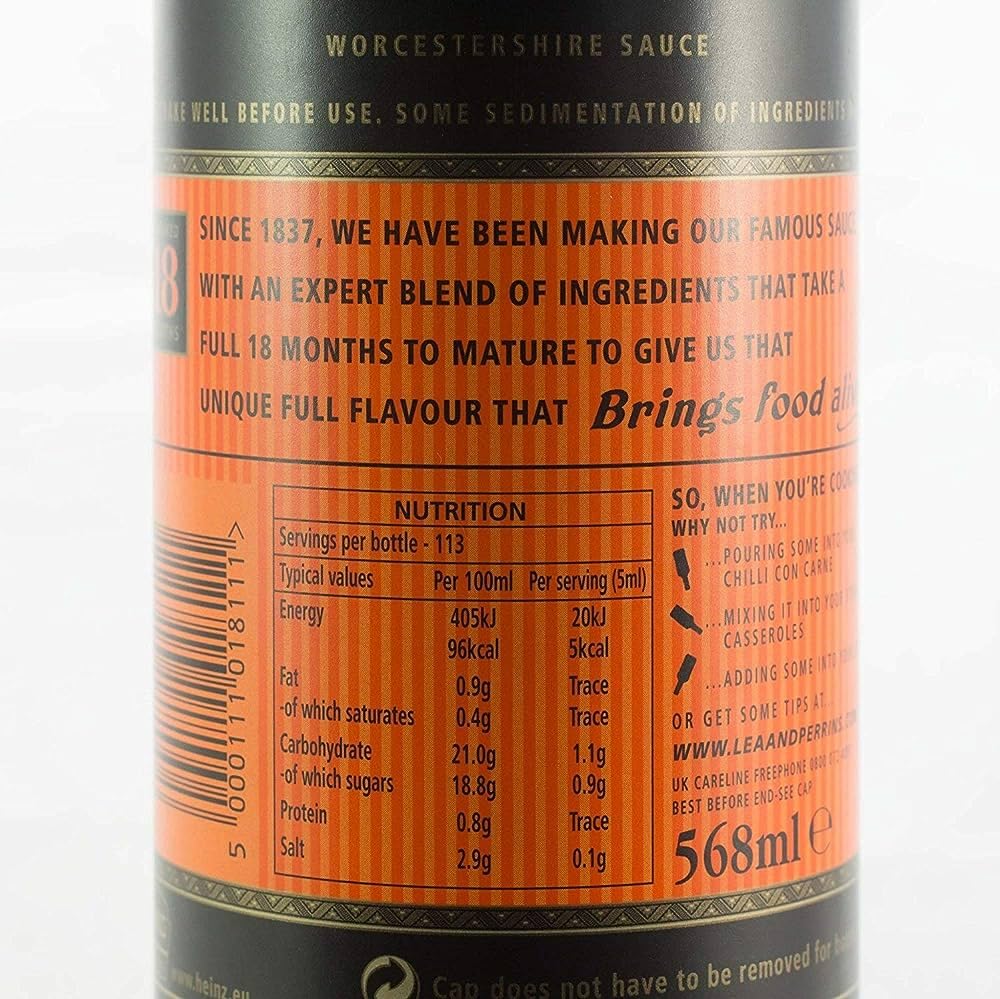 OsoRetail lote de salsa original Worcestershire de Lea & Perrins | en embalaje de protección especial | 2 x 568ml