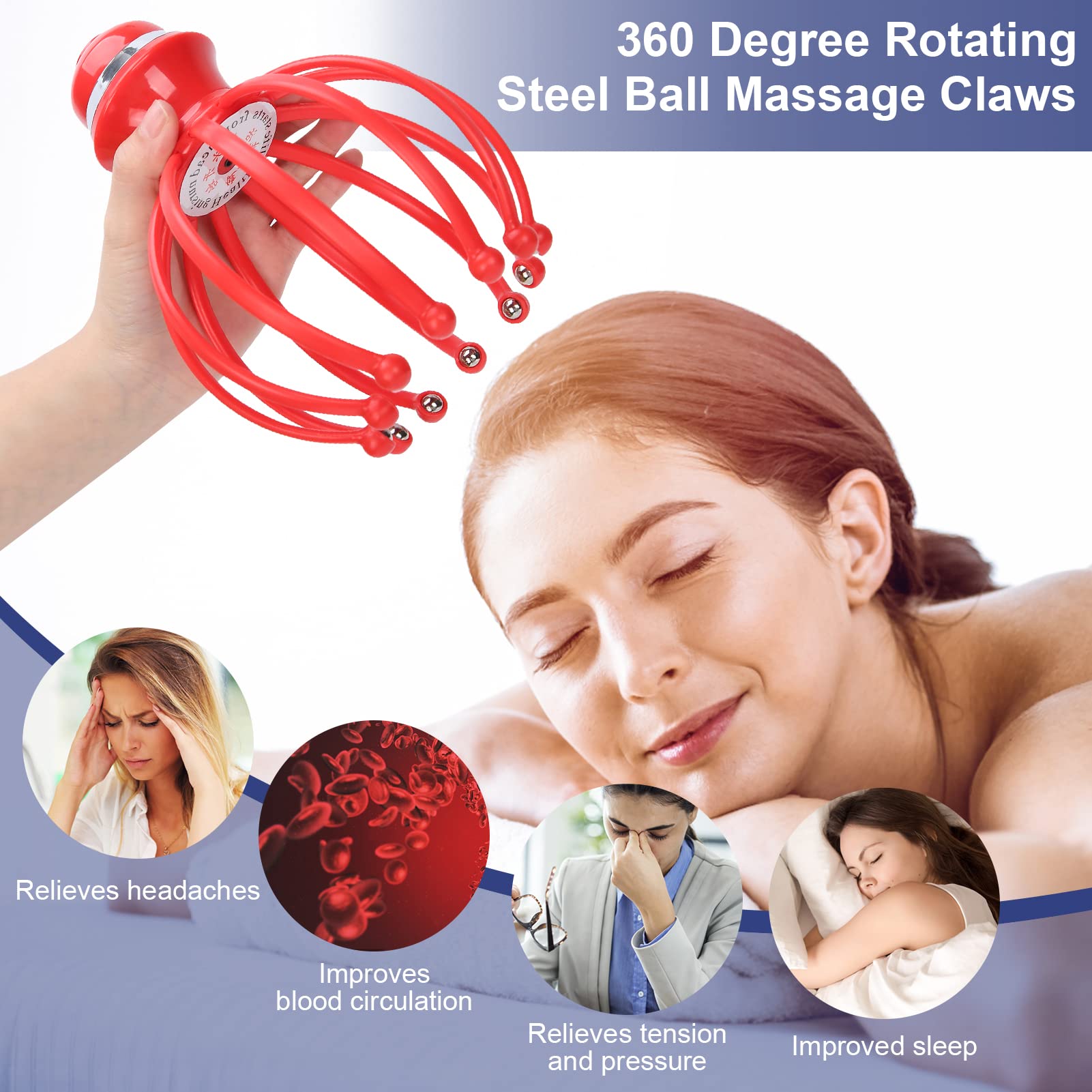 Electric Head Massager, Head Massage Spider, Scalp Massage Brush with 12  Claws, Rechargeable, Vibrating Head Massager to Relieve Stress : Buy Online  at Best Price in KSA - Souq is now Amazon.sa: Health