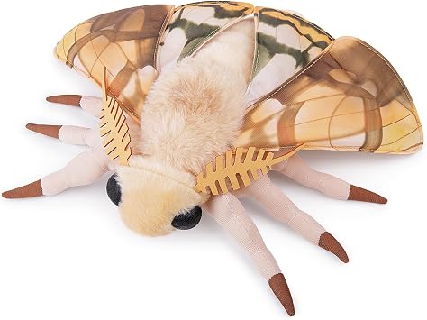 lilizzhoumax Dead Leaf Moth Plush Toy, 38 cm, Brown Moth Stuffed Animal, Soft Insect Gift for Ages 3+