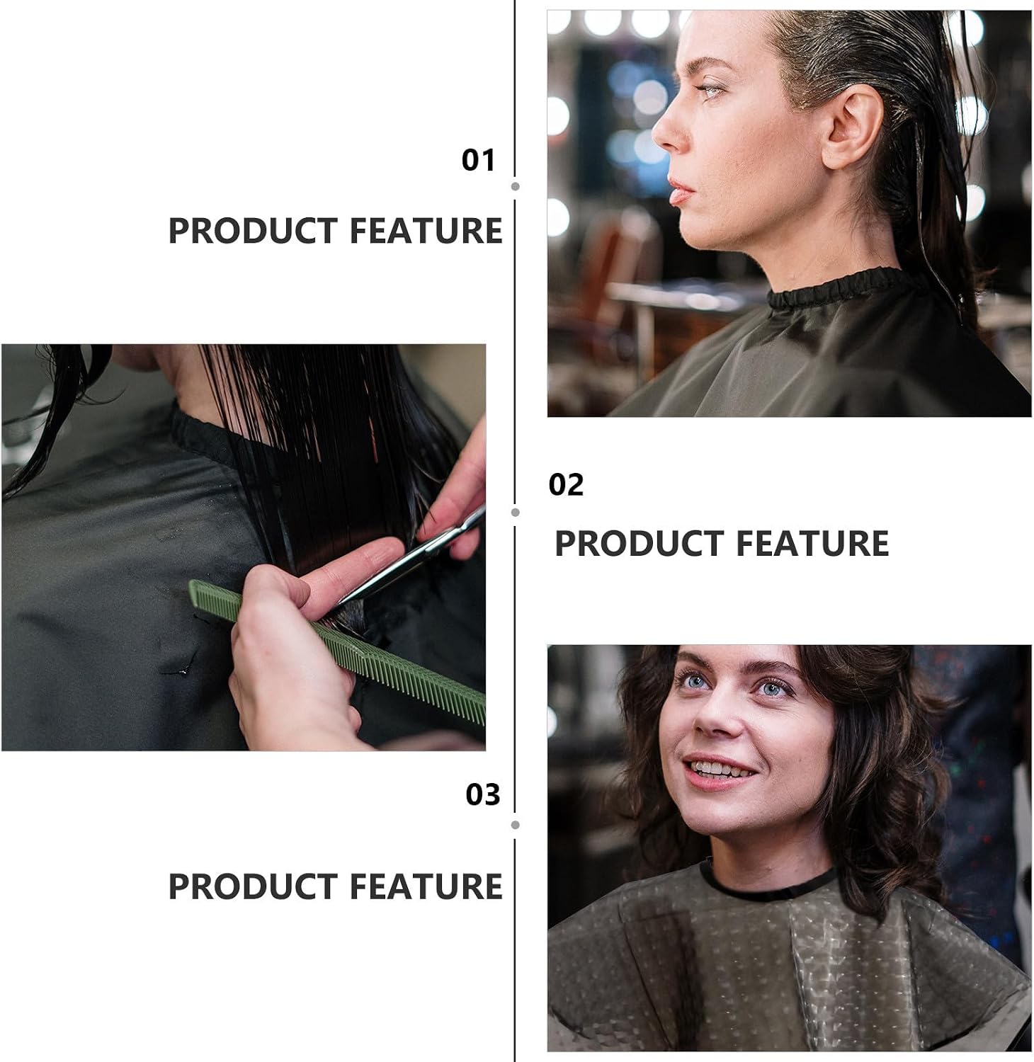Black Eva Haircutting Cape Reusable Barber Apron for Home Use | Lightweight Protection, Prevents Hair from Falling on Skin, Salon Accessory