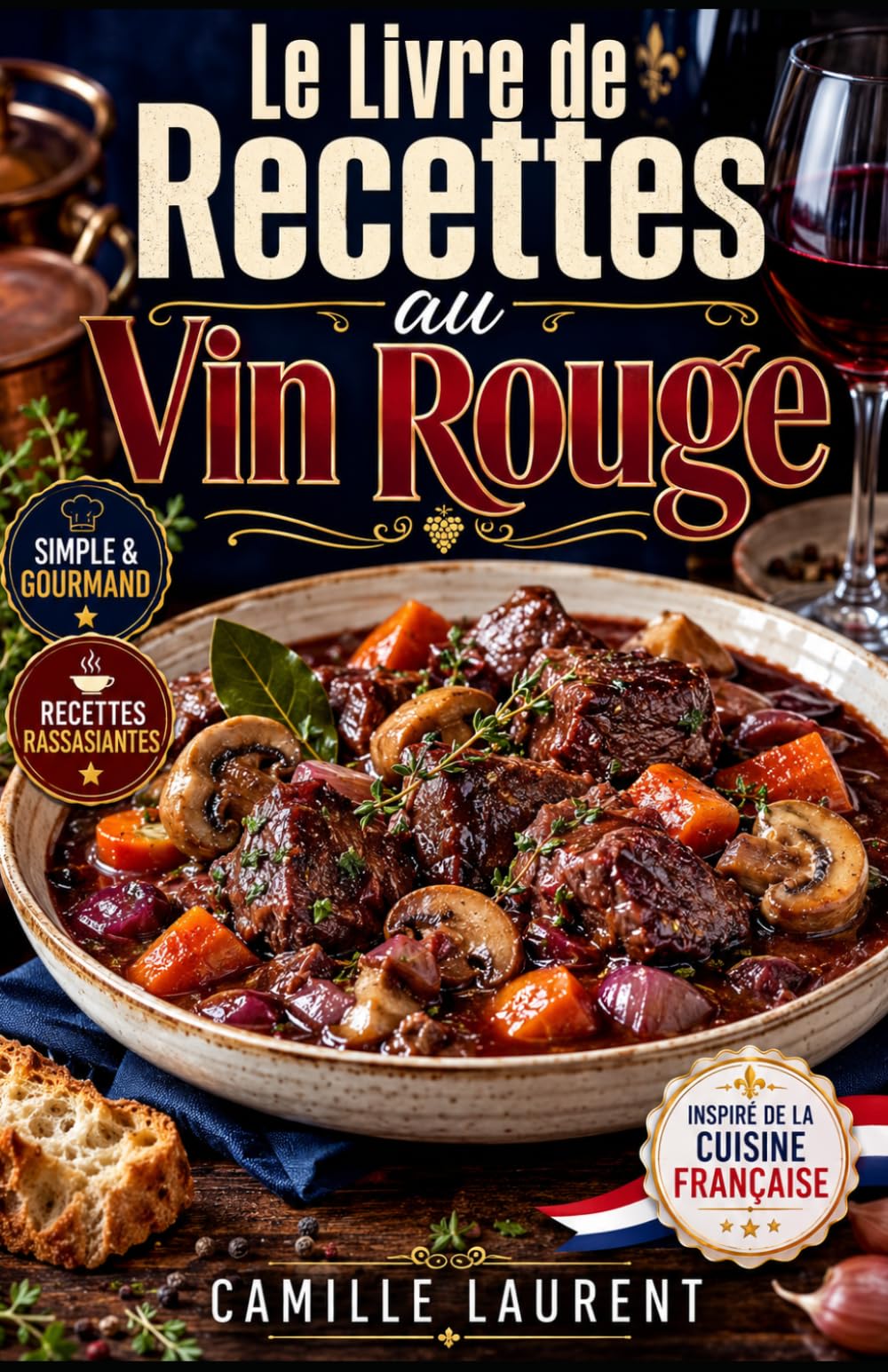 Le Livre de Recettes au Vin Rouge: 60 recettes pour plats mijotés, sauces gourmandes et cuisine de caractère
