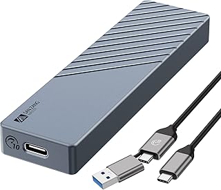 SANZANG M.2 NVME SSD Enclosure, USB 3.1 Gen2(10 Gbos) Type C to NGFF NVME PCIe M-Key(B&M Key) External Solid State Drive Enclosure, Support UASP Trim for SSDs Size 2280/2260/2242/2230, for Home Office