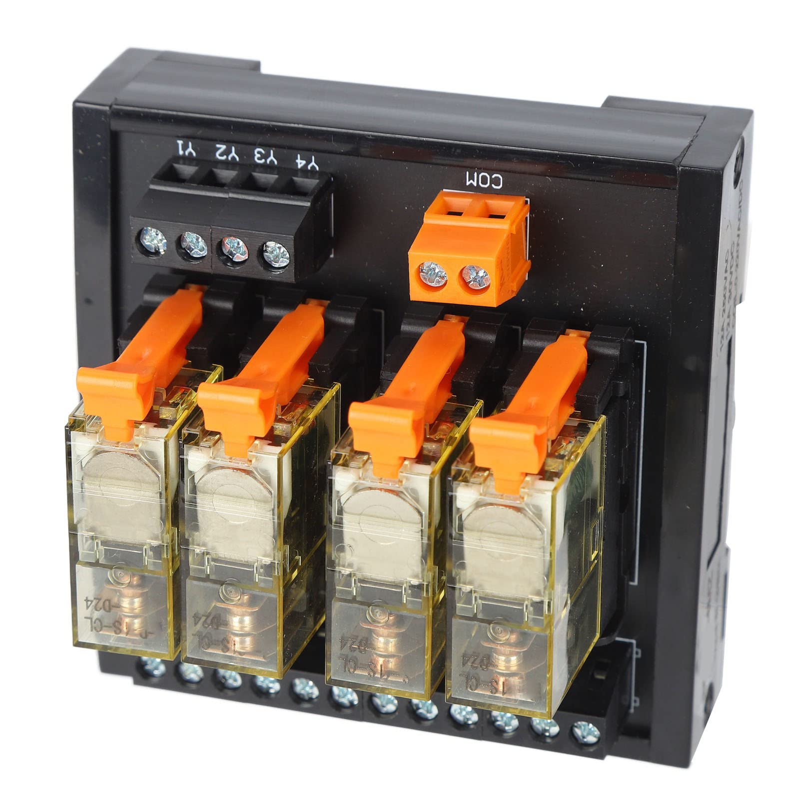 Jeanoko Tablero de Control del Módulo de relé de 4 Canales de Alta Sensibilidad para Equipos Industriales ABS 2 Piezas