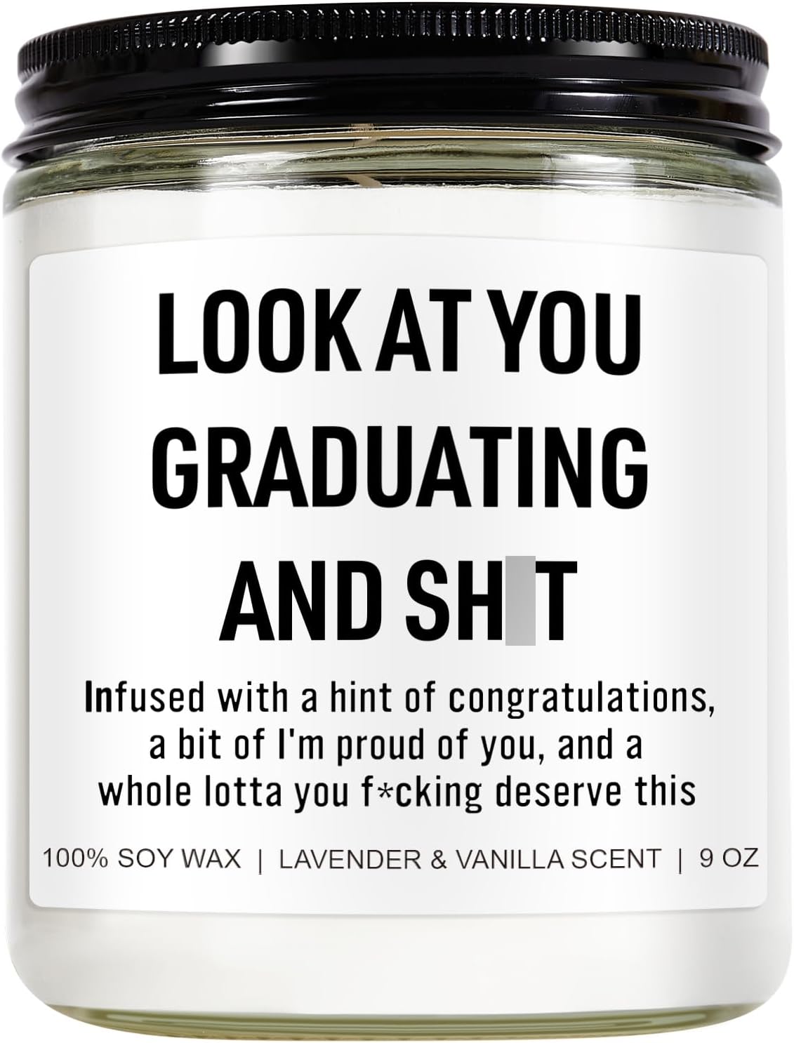 Funny Grad Candle, 2026 Graduation Gifts for Her, Him - College, High School, Masters Degree, Phd, Law School, Nursing & Nurse Graduation Gifts for Women, Men - 9 oz