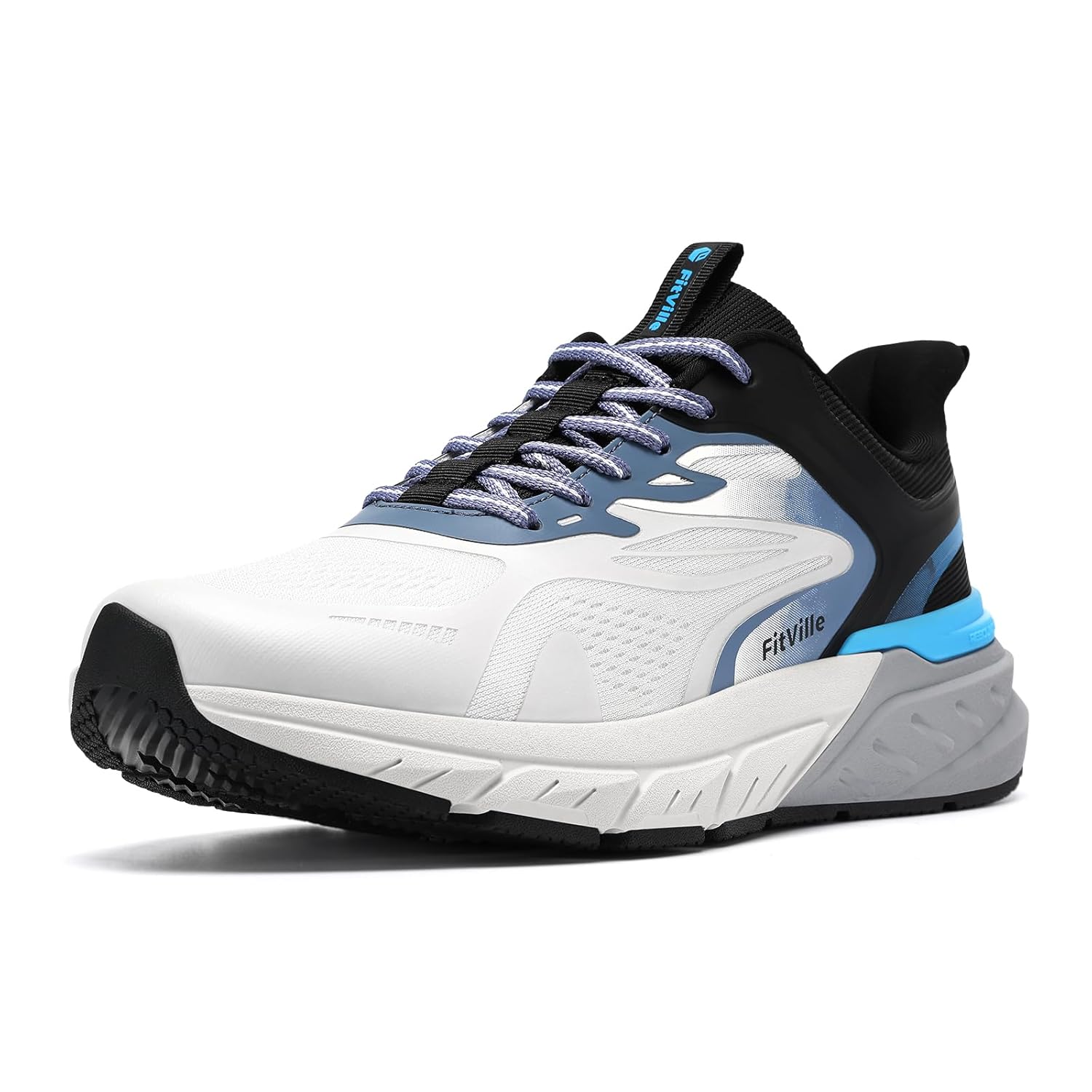 FitVille Comfortable Extra Wide Walking Shoes for Men Lightweight Mens Walking Shoes Wide Width Non Slip Cushioned