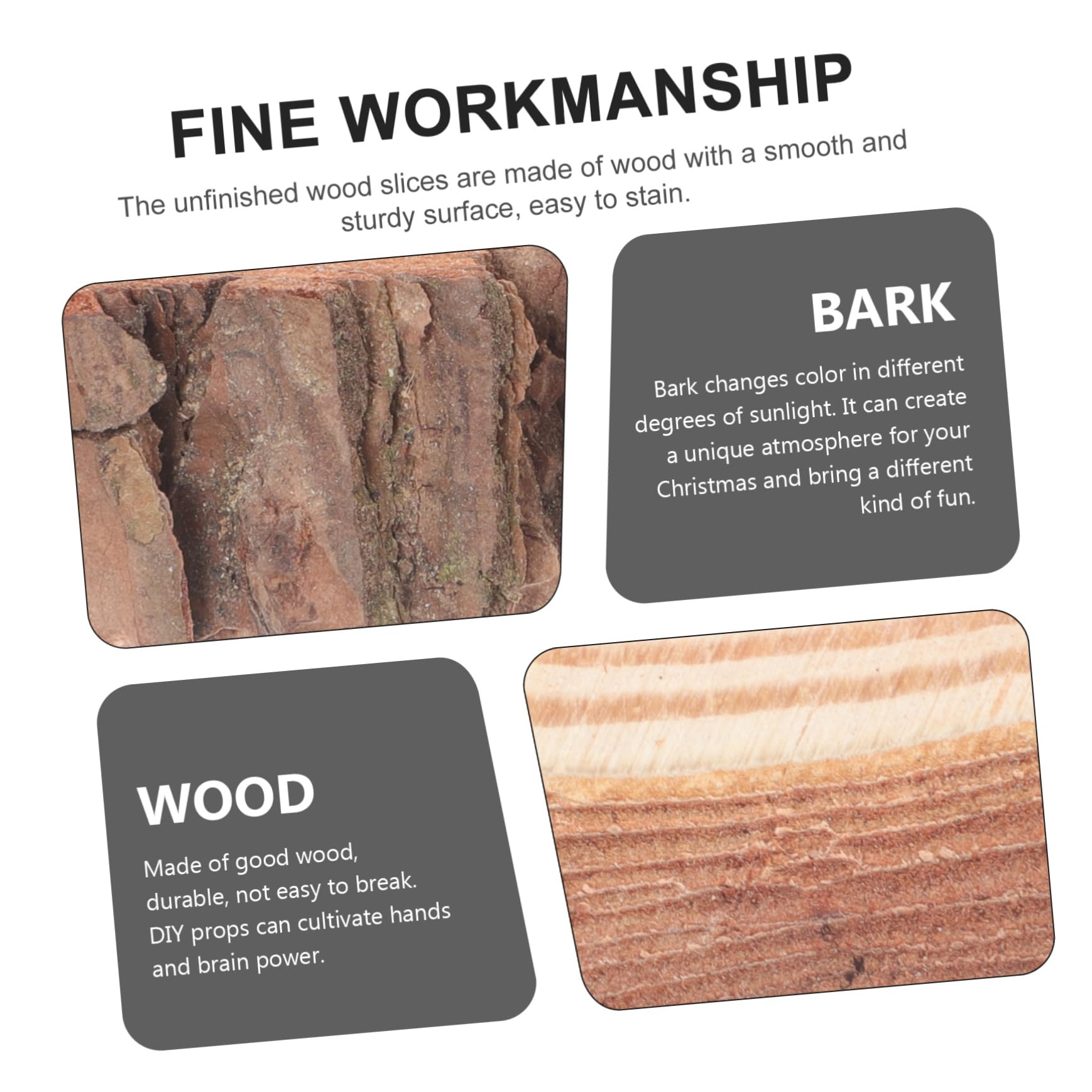 3 Set Fette Legno Naturali Grezze Da Dischi Per Pittura E Fai Da Te Spessore Per Decorazioni Creative E Sottobicchieri Materiale Premium Per Domestico 6 Pezzi*3