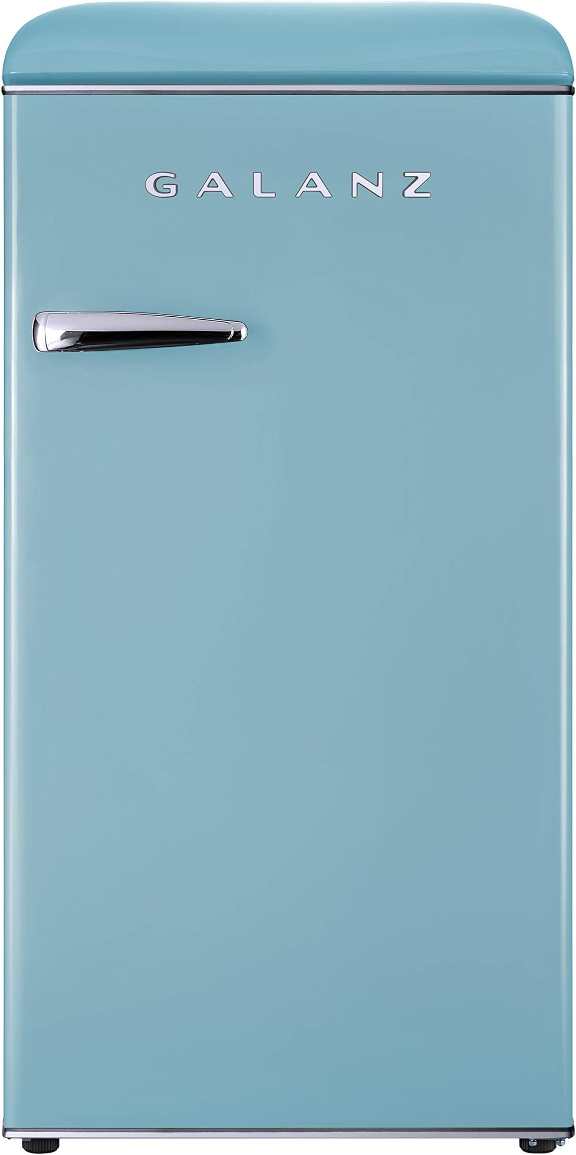 Galanz GLR33MBER10 Retro Compact Refrigerator, Single Door Fridge, Adjustable Mechanical Thermostat with Chiller, Blue, 3.3 Cu Ft