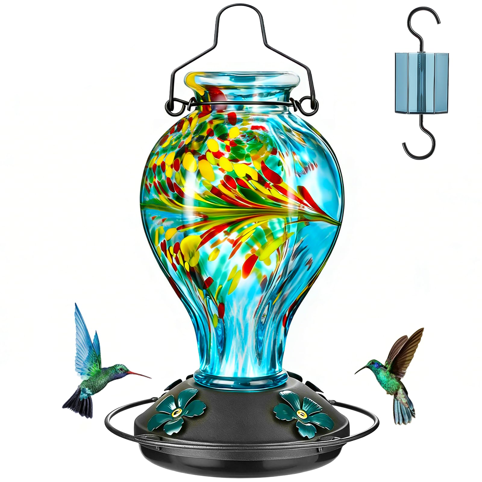 Tegarbed Blue Phoenix Hummingbird Feeder