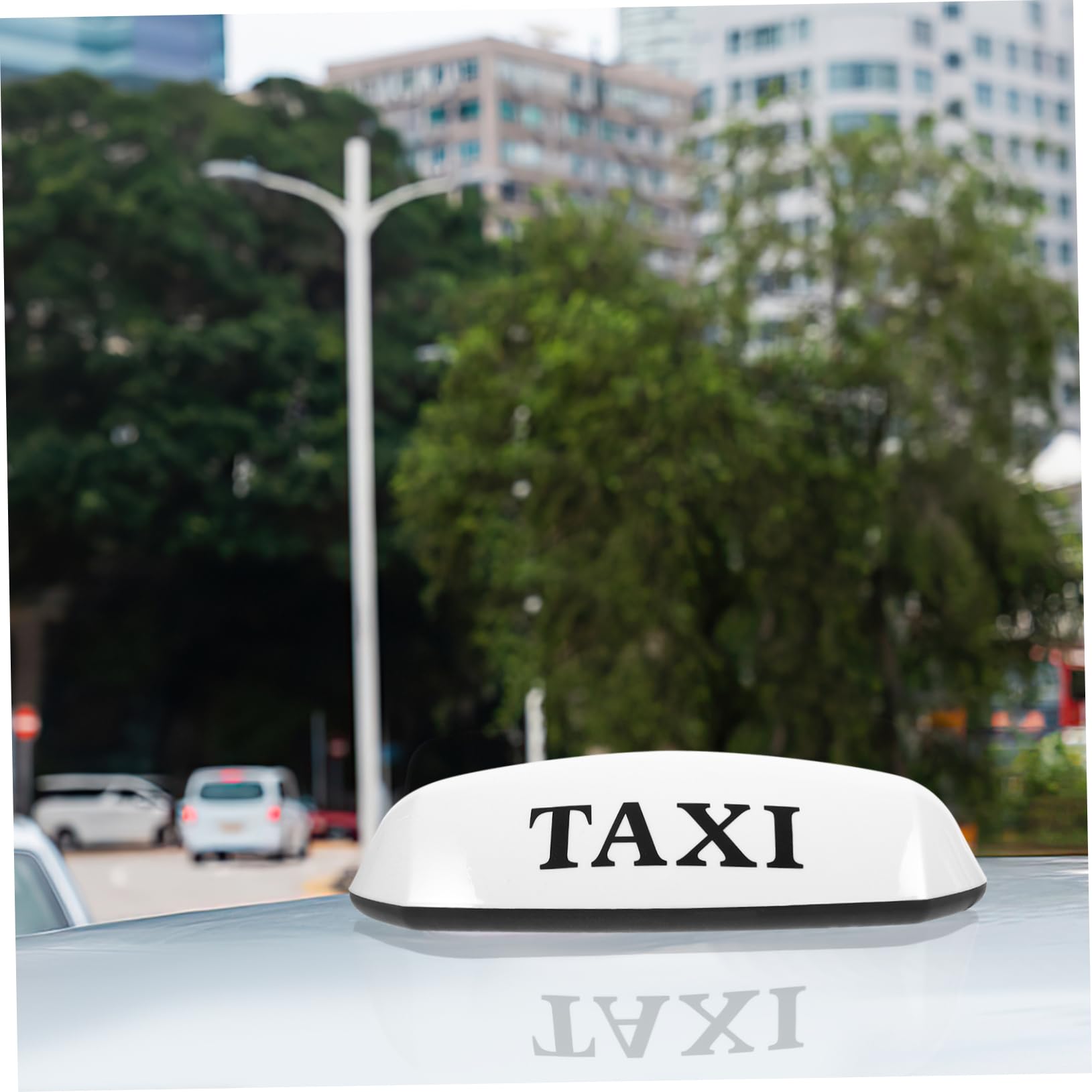 Cabilock Lampada Taxi Magnetica per Auto 12v, Segnale da Tetto Bianco, Installazione Facile, per Guida Notturna su Taxi e Auto