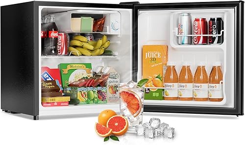 Miniatura 10 de Mini refrigerador de 3.2 pies cúbicos con congelador, ahorro energético, congelador vertical de doble puerta para dormitorio, oficina y dormitorio