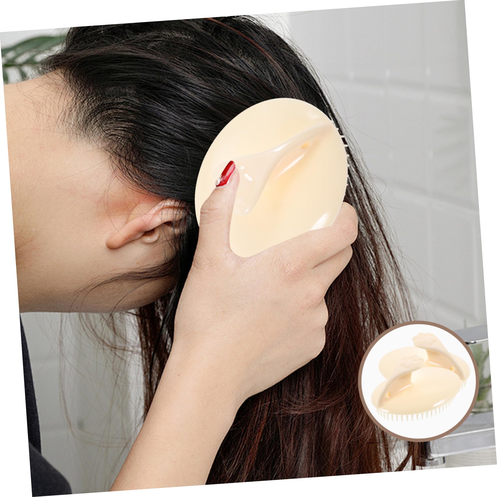 Healeved 10piezas Cepillo De Para Masaje Del Cabelludo y Exfoliación Cepillo De Champú Húmedo y Seco Accesorio De Cuidado Ergonómico y Para